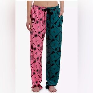 Hot Topic Wicked Elphaba & Glinda Split Pajama Pants size 12-14W/32-34”M NWT